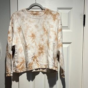 Madewell Tie-Dye Sweatshirt - Cream and Tan